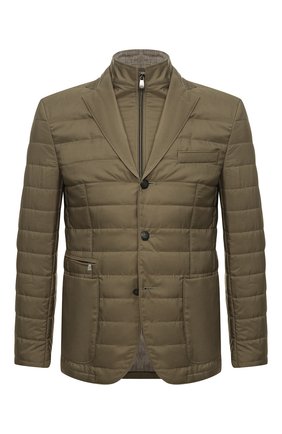 Мужская утепленная куртка CORNELIANI хаки цвета по цене 132500 руб., арт. 896S24-2113051/00 | Фото 1 Мужская утепленная куртка CORNELIANI хаки цвета, арт. 896S24-2113051/00 | Фото 1 (Материал внешний: Синтетический материал; Материал подклада: Лен; Рукава: Длинные; Длина (верхняя одежда): Короткие; Мужское Кросс-КТ: утепленные куртки; Кросс-КТ: Куртка; Стили: Милитари)