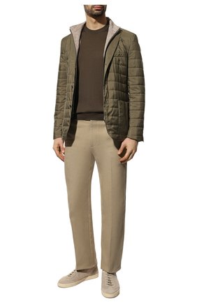 Мужская утепленная куртка CORNELIANI хаки цвета по цене 132500 руб., арт. 896S24-2113051/00 | Фото 2 Мужская утепленная куртка CORNELIANI хаки цвета, арт. 896S24-2113051/00 | Фото 2 (Материал внешний: Синтетический материал; Материал подклада: Лен; Рукава: Длинные; Длина (верхняя одежда): Короткие; Мужское Кросс-КТ: утепленные куртки; Кросс-КТ: Куртка; Стили: Милитари)