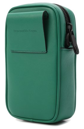 Мужская кожаная сумка ERMENEGILDO ZEGNA зеленого цвета, арт. C1610P-LHPTA | Фото 4 (Материал: Натуральная кожа; Размер: mini; Ремень/цепочка: На ремешке)