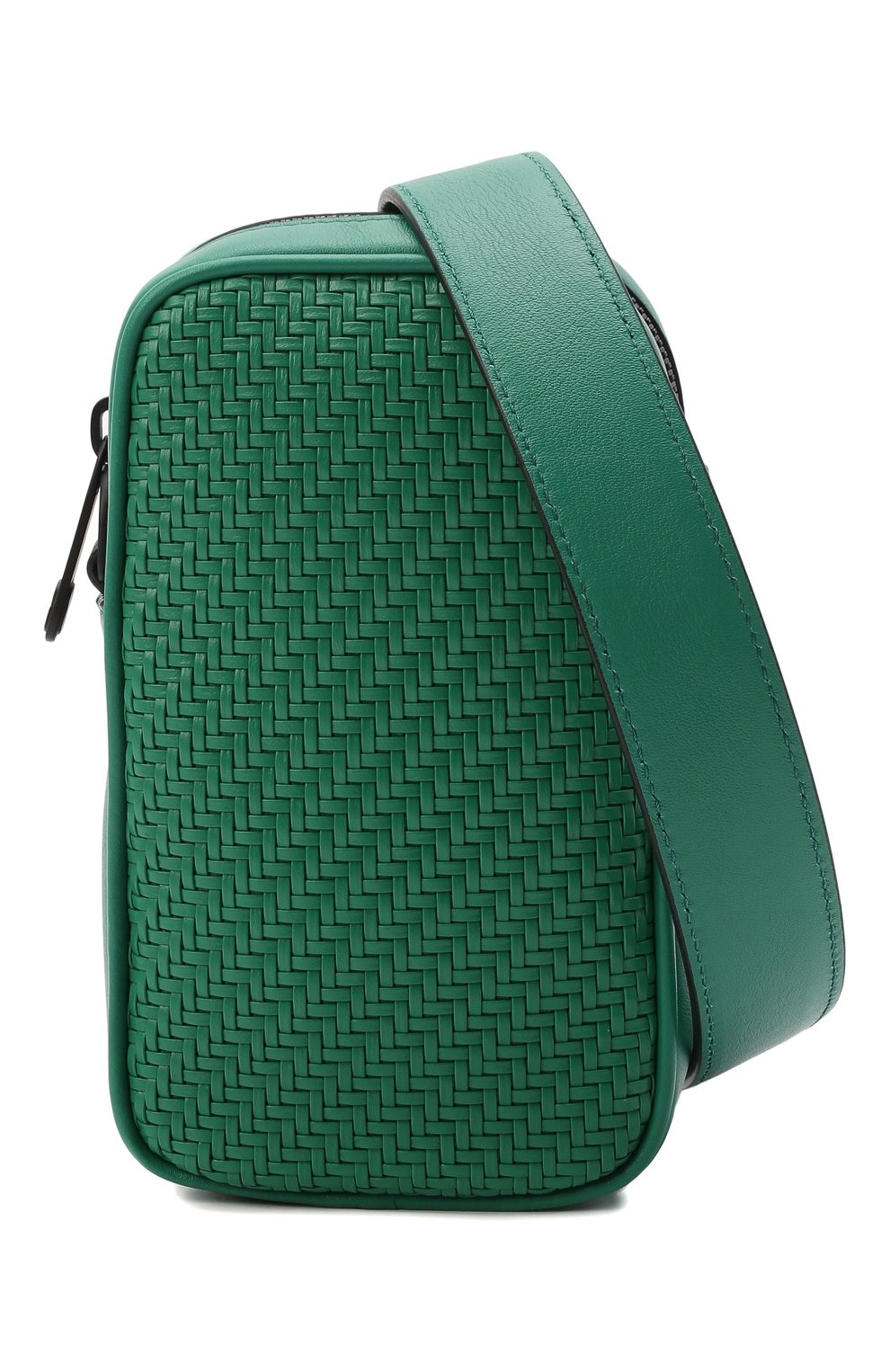 Мужская кожаная сумка ERMENEGILDO ZEGNA зеленого цвета, арт. C1610P-LHPTA | Фото 6 (Материал: Натуральная кожа; Размер: mini; Ремень/цепочка: На ремешке)