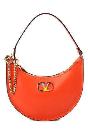 Женская сумка vsling VALENTINO оранжевого цвета, арт. XW2P0W19/GCV | Фото 1 (Материал: Натуральная кожа; Размер: mini; Сумки-технические: Сумки top-handle; Региональные ограничения белый список (Axapta Mercury): RU)