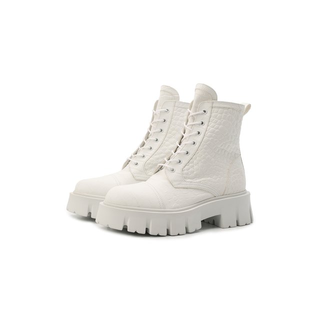 Кожаные ботинки Premiata M6037/CHALKY, цвет белый, размер 36