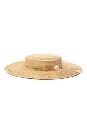 Женская шляпа INVERNI светло-бежевого цвета, арт. 4831 CC | Фото 1 (Материал: Растительное волокно)