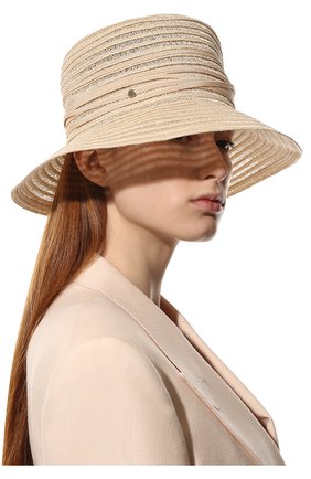 Женская шляпа INVERNI бежевого цвета, арт. 5197 CC | Фото 2 (Материал: Растительное волокно)