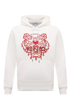 Мужской хлопковое худи the year of the tiger KENZO белого цвета по цене 38500 руб., арт. FC55SW330CMB | Фото 1 Мужской хлопковое худи the year of the tiger KENZO белого цвета, арт. FC55SW330CMB | Фото 1 (Материал внешний: Хлопок; Длина (для топов): Стандартные; Рукава: Длинные; Мужское Кросс-КТ: Худи-одежда; Стили: Кэжуэл; Принт: С принтом)