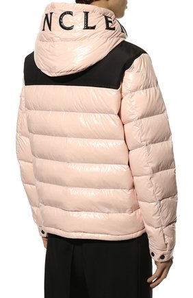 Мужская пуховая куртка gombei MONCLER светло-розового цвета, арт. H1-091-1A001-04-53A0E | Фото 4 (Кросс-КТ: Куртка; Мужское Кросс-КТ: пуховик-короткий; Рукава: Длинные; Материал внешний: Синтетический материал; Материал подклада: Синтетический материал; Длина (верхняя одежда): Короткие; Стили: Романтичный; Материал утеплителя: Пух и перо)