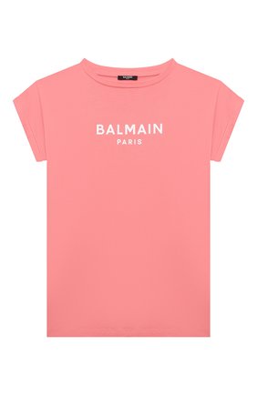 Детская хлопковая футболка BALMAIN кораллового цвета по цене 19700 руб., арт. 6Q8151 | Фото 1 Детская хлопковая футболка BALMAIN кораллового цвета, арт. 6Q8151 | Фото 1 (Материал внешний: Хлопок; Рукава: Короткие; Девочки Кросс-КТ: футболка-одежда; Ростовка одежда: 10 - 11 лет | 140 - 146см, 12 лет | 152 см, 13 - 15 лет | 158 см, 16 лет | 164 см, 8 лет | 128 см)