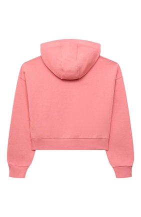 Детский укороченное худи BALMAIN кораллового цвета по цене 39100 руб., арт. 6Q4100 | Фото 2 Детский укороченное худи BALMAIN кораллового цвета, арт. 6Q4100 | Фото 2 (Рукава: Длинные; Материал внешний: Хлопок; Девочки Кросс-КТ: Худи-одежда; Ростовка одежда: 10 - 11 лет | 140 - 146см, 12 лет | 152 см, 13 - 15 лет | 158 см, 16 лет | 164 см, 8 лет | 128 см)