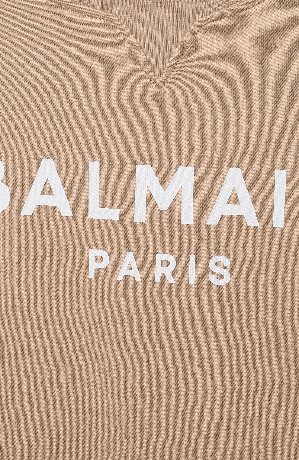 Мужского хлопковый свитшот BALMAIN бежевого цвета, арт. 6Q4690 | Фото 3 (Мальчики Кросс-КТ: Свитшот-одежда)