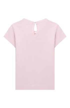 Детский хлопковая футболка MONNALISA розового цвета, арт. 399605 | Фото 2 (Кросс-КТ НВ: Футболка)