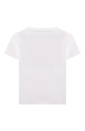 Детский хлопковая футболка DOLCE & GABBANA белого цвета, арт. L2JTHZ/G7CF9 | Фото 2 (Кросс-КТ НВ: Футболка)