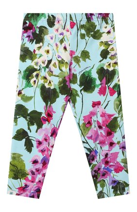 Детские хлопковые леггинсы DOLCE & GABBANA голубого цвета по цене 17550 руб., арт. L2JP8E/FSGZ1 | Фото 1 Детские хлопковые леггинсы DOLCE & GABBANA голубого цвета, арт. L2JP8E/FSGZ1 | Фото 1