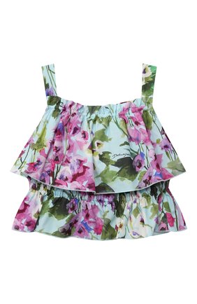 Детский хлопковый топ DOLCE & GABBANA голубого цвета по цене 29700 руб., арт. L21N55/HS5MG | Фото 1 Детский хлопковый топ DOLCE & GABBANA голубого цвета, арт. L21N55/HS5MG | Фото 1 (Кросс-КТ НВ: Топ)