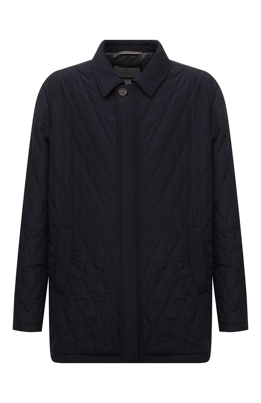 Мужская утепленная куртка CANALI темно-синего цвета, арт. 020318P/SG01121/58-68 | Фото 1 (Кросс-КТ: Куртка; Big sizes: Big Sizes; Рукава: Длинные; Длина (верхняя одежда): До середины бедра; Материал внешний: Синтетический материал; Мужское Кросс-КТ: утепленные куртки; Стили: Классический; Материал подклада: Синтетический материал)