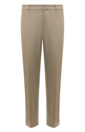 Мужские хлопковые брюки MONCLER бежевого цвета, арт. H1-091-2A000-30-59621 | Фото 1 (Длина (брюки, джинсы): Стандартные; Материал внешний: Хлопок; Случай: Повседневный; Стили: Кэжуэл; Силуэт М (брюки): Чиносы)