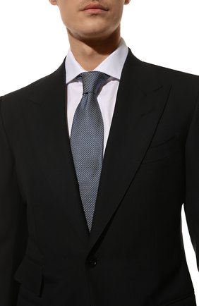 Мужской шелковый галстук BRIONI синего цвета, арт. 062I00/P1434 | Фото 2 (Материал: Текстиль, Шелк; Принт: С принтом; Региональные ограничения белый список (Axapta Mercury): RU)