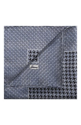Мужской шелковый платок BRIONI синего цвета, арт. 071000/P1404 | Фото 1 (Материал: Текстиль, Шелк)
