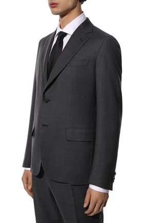 Мужской шерстяной костюм BRIONI темно-синего цвета по цене 482000 руб., арт. RA7K25/P1A23/J0URNEY | Фото 2 Мужской шерстяной костюм BRIONI темно-синего цвета, арт. RA7K25/P1A23/J0URNEY | Фото 2 (Материал внешний: Шерсть; Рукава: Длинные; Материал подклада: Купро; Стили: Классический; Костюмы М: Однобортный)