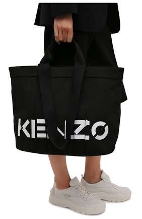 Женский сумка-шопер kenzokaba large KENZO черного цвета, арт. FC52SA911F01 | Фото 2 (Размер: large; Материал: Текстиль; Сумки-технические: Сумки-шопперы; Региональные ограничения белый список (Axapta Mercury): RU)