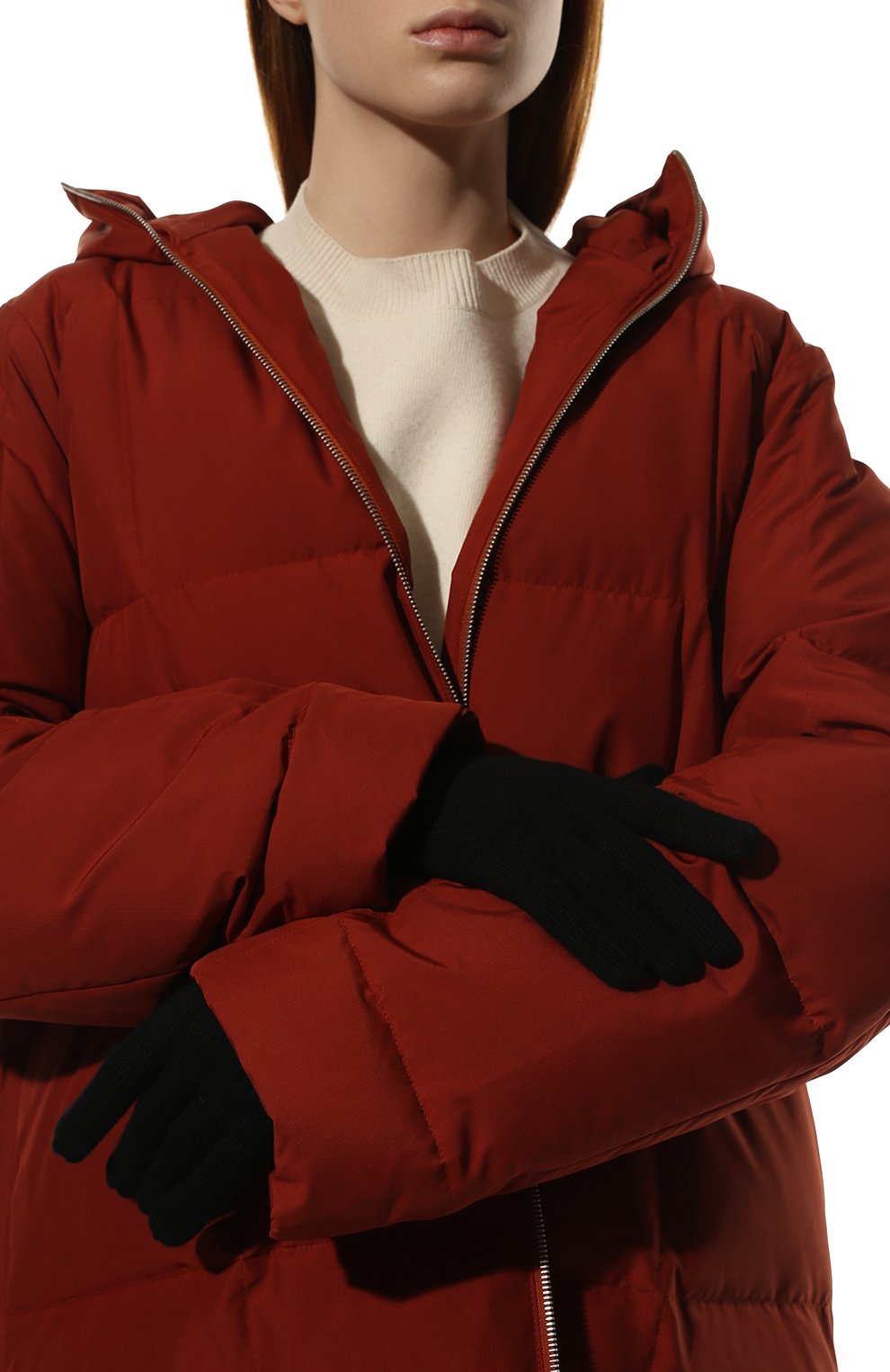 Женские кашемировые перчатки zermatt BALMUIR черного цвета, арт. 2114002199 | Фото 2 (Материал: Текстиль, Кашемир, Шерсть; Кросс-КТ: Трикотаж)