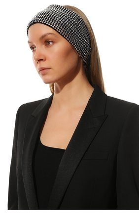 Женская повязка на голову DOLCE & GABBANA серебряного цвета, арт. FH570Z/GDAIM | Фото 2 (Материал: Текстиль, Хлопок; Региональные ограничения белый список (Axapta Mercury): RU)
