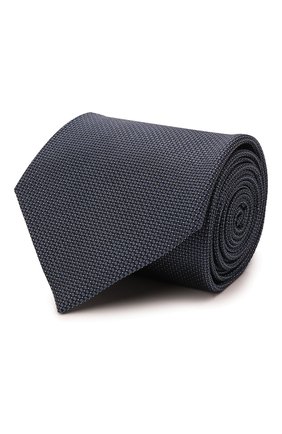 Мужской шелковый галстук BRIONI темно-синего цвета, арт. 062I00/P1462 | Фото 1 (Материал: Шелк, Текстиль; Принт: Без принта)