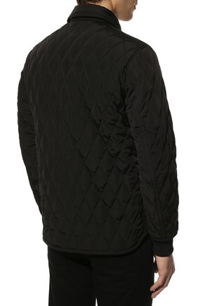 Мужская утепленная куртка TOM FORD черного цвета, арт. BZ020/TF0393 | Фото 4 (Кросс-КТ: Куртка; Рукава: Длинные; Материал внешний: Синтетический материал; Мужское Кросс-КТ: утепленные куртки; Материал подклада: Синтетический материал; Длина (верхняя одежда): Короткие; Стили: Кэжуэл)