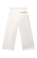 Детские хлопковые брюки BRUNELLO CUCINELLI белого цвета, арт. BN05NE448A | Фото 2 (Случай: Повседневный; Материал внешний: Хлопок; Ростовка одежда: 4 года | 104 см, 6 лет | 116 см)