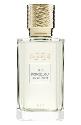 Парфюмерная вода iris porcelana (100ml) EX NIHILO бесцветного цвета по цене 43550 руб., арт. 3760264094685 | Фото 1 Парфюмерная вода iris porcelana (100ml) EX NIHILO бесцветного цвета, арт. 3760264094685 | Фото 1 (Региональные ограничения белый список (Axapta Mercury): RU; Тип продукта - парфюмерия: Парфюмерная вода; Ограничения доставки: flammable)