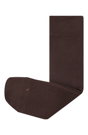 Женские хлопковые носки FALKE темно-коричневого цвета, арт. 47686 | Фото 1 (Материал внешний: Хлопок)
