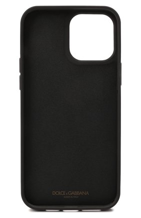 Кожаный чехол для iphone 13 pro DOLCE & GABBANA черного цвета, арт. BI3136/AY065 | Фото 2 (Материал: Натуральная кожа)
