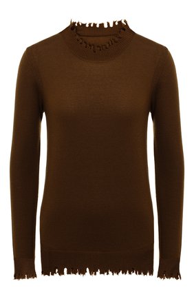 Женский кашемировый пуловер UMA WANG коричневого цвета, арт. S2 M UK7144 | Фото 1 (Длина (для топов): Стандартные; Материал внешний: Шерсть, Кашемир; Стили: Гранж; Рукава: Длинные; Женское Кросс-КТ: Пуловер-одежда; Региональные ограничения белый список (Axapta Mercury): RU)