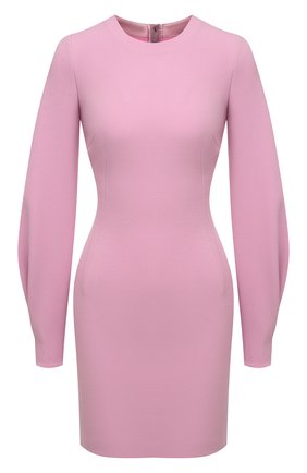 Женское платье DOLCE & GABBANA розового цвета, арт. F6ZA7T/FUUAY | Фото 1 (Длина Ж (юбки, платья, шорты): Мини; Рукава: Длинные; Материал внешний: Вискоза, Синтетический материал; Стили: Романтичный; Случай: Формальный; Женское Кросс-КТ: Платье-одежда; Региональные ограничения белый список (Axapta Mercury): RU)