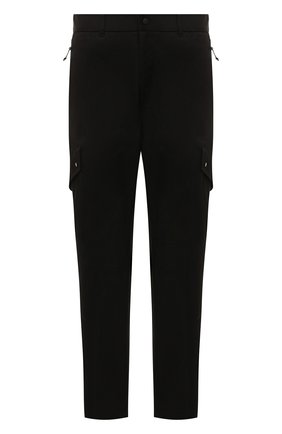 Мужские хлопковые брюки-карго MONCLER черного цвета, арт. H1-091-2A000-03-54A1U | Фото 1 (Силуэт М (брюки): Карго; Материал внешний: Хлопок; Случай: Повседневный; Длина (брюки, джинсы): Стандартные; Стили: Минимализм)