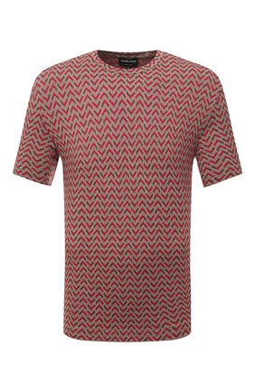 Мужская футболка из вискозы GIORGIO ARMANI красного цвета по цене 38250 руб., арт. 3LSM76/SJXYZ | Фото 1 Мужская футболка из вискозы GIORGIO ARMANI красного цвета, арт. 3LSM76/SJXYZ | Фото 1 (Длина (для топов): Стандартные; Принт: С принтом; Материал внешний: Вискоза; Стили: Кэжуэл; Рукава: Короткие)
