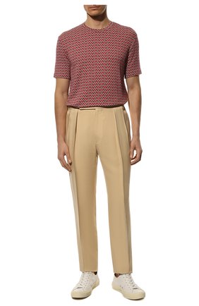 Мужская футболка из вискозы GIORGIO ARMANI красного цвета по цене 38250 руб., арт. 3LSM76/SJXYZ | Фото 2 Мужская футболка из вискозы GIORGIO ARMANI красного цвета, арт. 3LSM76/SJXYZ | Фото 2 (Длина (для топов): Стандартные; Принт: С принтом; Материал внешний: Вискоза; Стили: Кэжуэл; Рукава: Короткие)