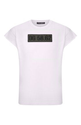 Мужская хлопковая футболка DOLCE & GABBANA белого цвета, арт. G8NF2Z/FU7EQ | Фото 1 (Материал внешний: Хлопок; Рукава: Короткие; Длина (для топов): Стандартные; Принт: С принтом; Стили: Милитари)