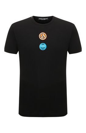 Мужская хлопковая футболка DOLCE & GABBANA черного цвета по цене 46050 руб., арт. G8JX7Z/G7BZW | Фото 1 Мужская хлопковая футболка DOLCE & GABBANA черного цвета, арт. G8JX7Z/G7BZW | Фото 1 (Длина (для топов): Стандартные; Рукава: Короткие; Принт: С принтом; Стили: Кэжуэл; Материал внешний: Хлопок)