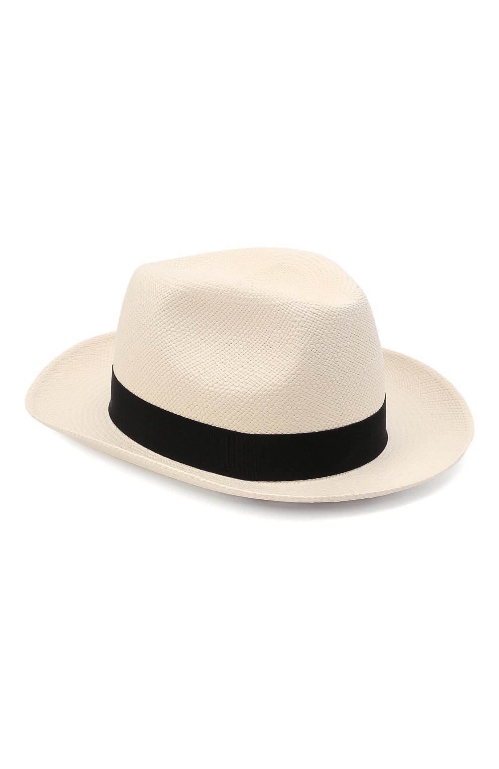 Мужская соломенная шляпа BRIONI кремвого цвета, арт. 04880L/01Z02 | Фото 1 (Материал: Растительное волокно)