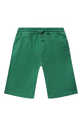 Детские хлопковые шорты STELLA MCCARTNEY зеленого цвета, арт. 8Q6MV9 | Фото 1 (Мальчики Кросс-КТ: Шорты-одежда; Материал внешний: Хлопок)