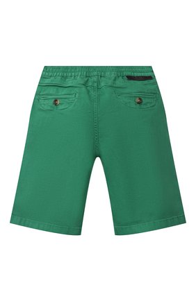 Детские хлопковые шорты STELLA MCCARTNEY зеленого цвета, арт. 8Q6MV9 | Фото 2 (Мальчики Кросс-КТ: Шорты-одежда; Материал внешний: Хлопок)