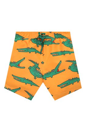 Детские плавки-шорты STELLA MCCARTNEY оранжевого цвета, арт. 8QCMB9 | Фото 1 (Кросс-КТ: Пляж; Материал внешний: Синтетический материал)