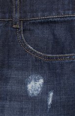 Детские джинсы BRUNELLO CUCINELLI темно-синего цвета, арт. BE645D304A | Фото 3 (Материал внешний: Хлопок; Детали: Потертости; Ростовка одежда: 4 года | 104 см, 6 лет | 116 см)