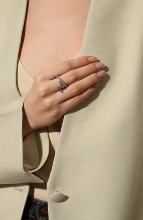 Женское кольцо LEVASHOVAELAGINA серебряного цвета, арт. bo/r | Фото 2 (Материал: Металл, Кристаллы; Региональные ограничения белый список (Axapta Mercury): RU)