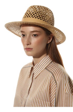 Женская шляпа VALENTINO бежевого цвета, арт. XW2HAA31/BNQ | Фото 2 (Материал: Растительное волокно)