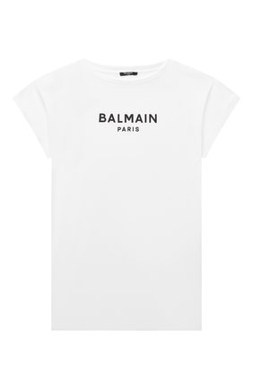 Детская хлопковая футболка BALMAIN белого цвета по цене 21400 руб., арт. 6Q8151 | Фото 1 Детская хлопковая футболка BALMAIN белого цвета, арт. 6Q8151 | Фото 1 (Девочки Кросс-КТ: футболка-одежда; Материал внешний: Хлопок; Рукава: Короткие; Ростовка одежда: 10 - 11 лет | 140 - 146см, 12 лет | 152 см, 13 - 15 лет | 158 см, 16 лет | 164 см, 8 лет | 128 см)
