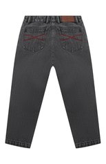 Детские джинсы BRUNELLO CUCINELLI серого цвета, арт. BE245D302C | Фото 2 (Детали: Однотонный; Материал внешний: Хлопок; Ростовка одежда: 12 лет | 152 см)