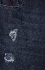 Детские джинсы BRUNELLO CUCINELLI темно-синего цвета, арт. BE645D304C | Фото 3 (Материал внешний: Хлопок; Детали: Потертости; Ростовка одежда: 12 лет | 152 см)