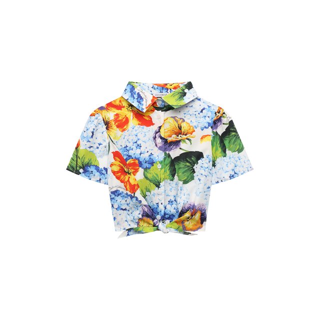 Хлопковая блузка Dolce & Gabbana L55S59/HS5MF/8-14