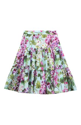 Детская хлопковая юбка DOLCE & GABBANA голубого цвета по цене 49950 руб., арт. L54I20/HS5MG/8-14 | Фото 1 Детская хлопковая юбка DOLCE & GABBANA голубого цвета, арт. L54I20/HS5MG/8-14 | Фото 1 (Материал внешний: Хлопок; Материал подклада: Хлопок; Случай: Повседневный; Ростовка одежда: 10 - 11 лет | 140 - 146см, 12 лет | 152 см, 8 лет | 128 см)